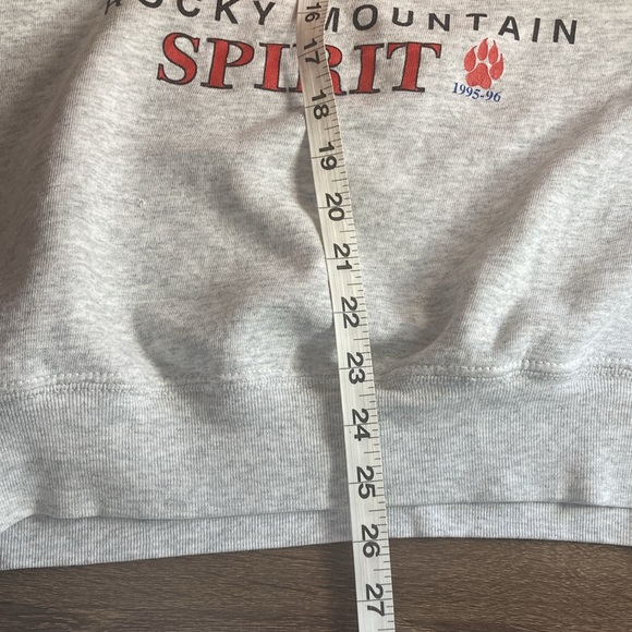 Women’s Vtg Medium Gray Sweater Paris Rocky Mountain Spirit Fruit of the loom - Picture 8 of 10